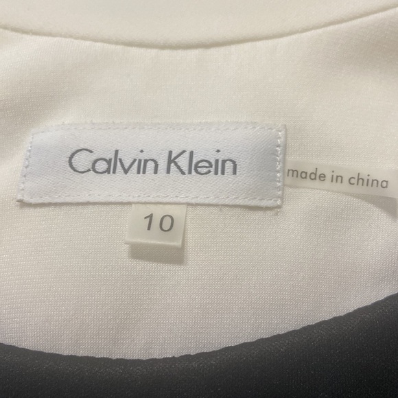 Calvin Klein white and Black Dress Size 10 NWOT - Picture 4 of 4